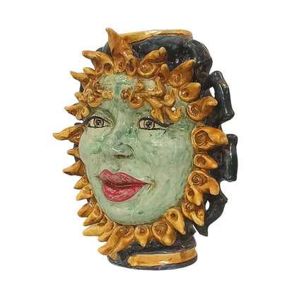 Vaso Fiasco in Ceramica Siciliana di Caltagirone