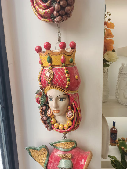 Teste di Moro da Muro in Ceramica Siciliana di Caltagirone