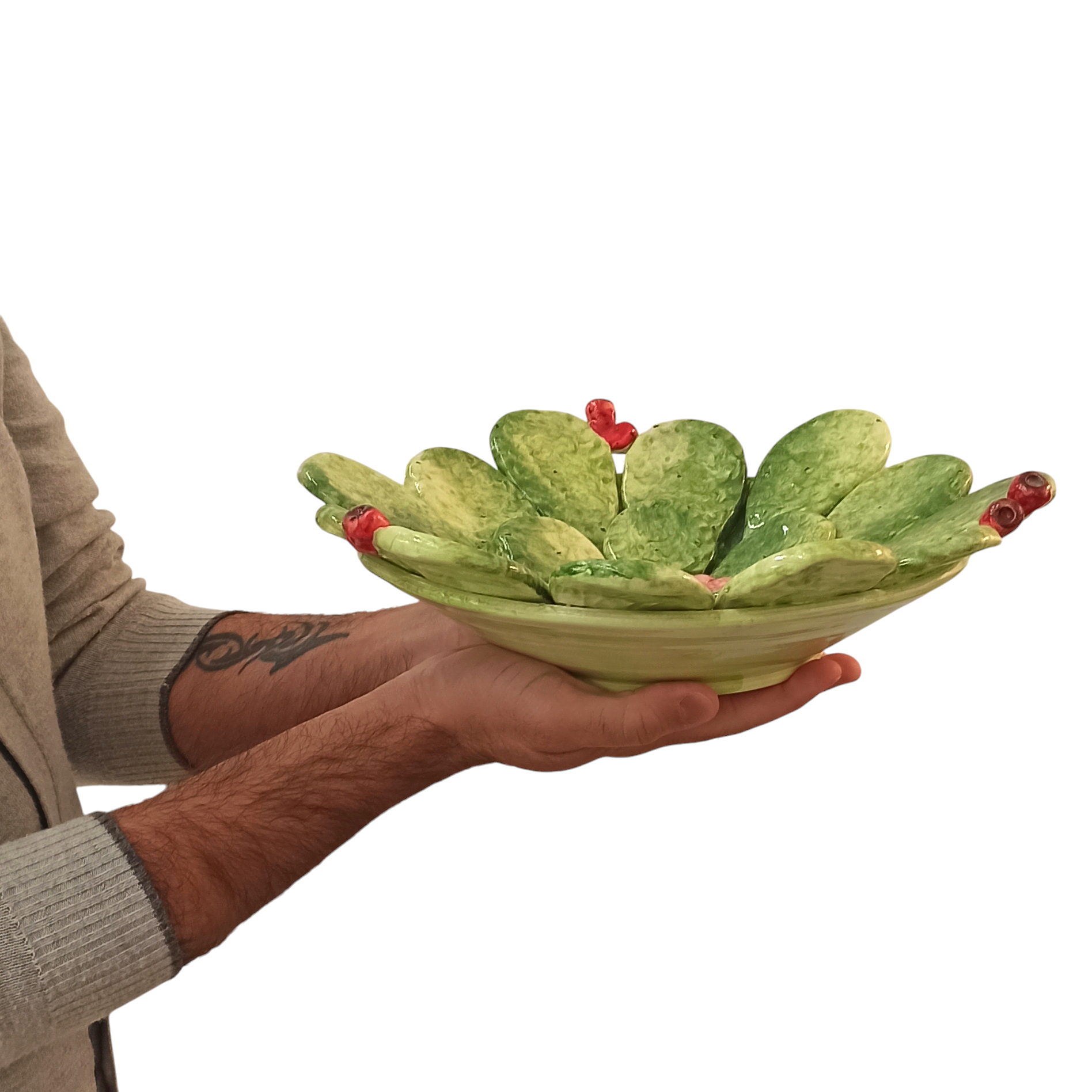 centrotavola artigianale cactus Caltagirone