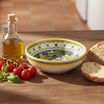 Piatto fondo decorato di Caltagirone 