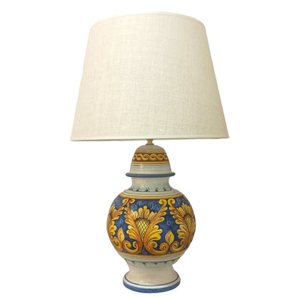Lume da scrivania in maiolica siciliana fatta  a mano