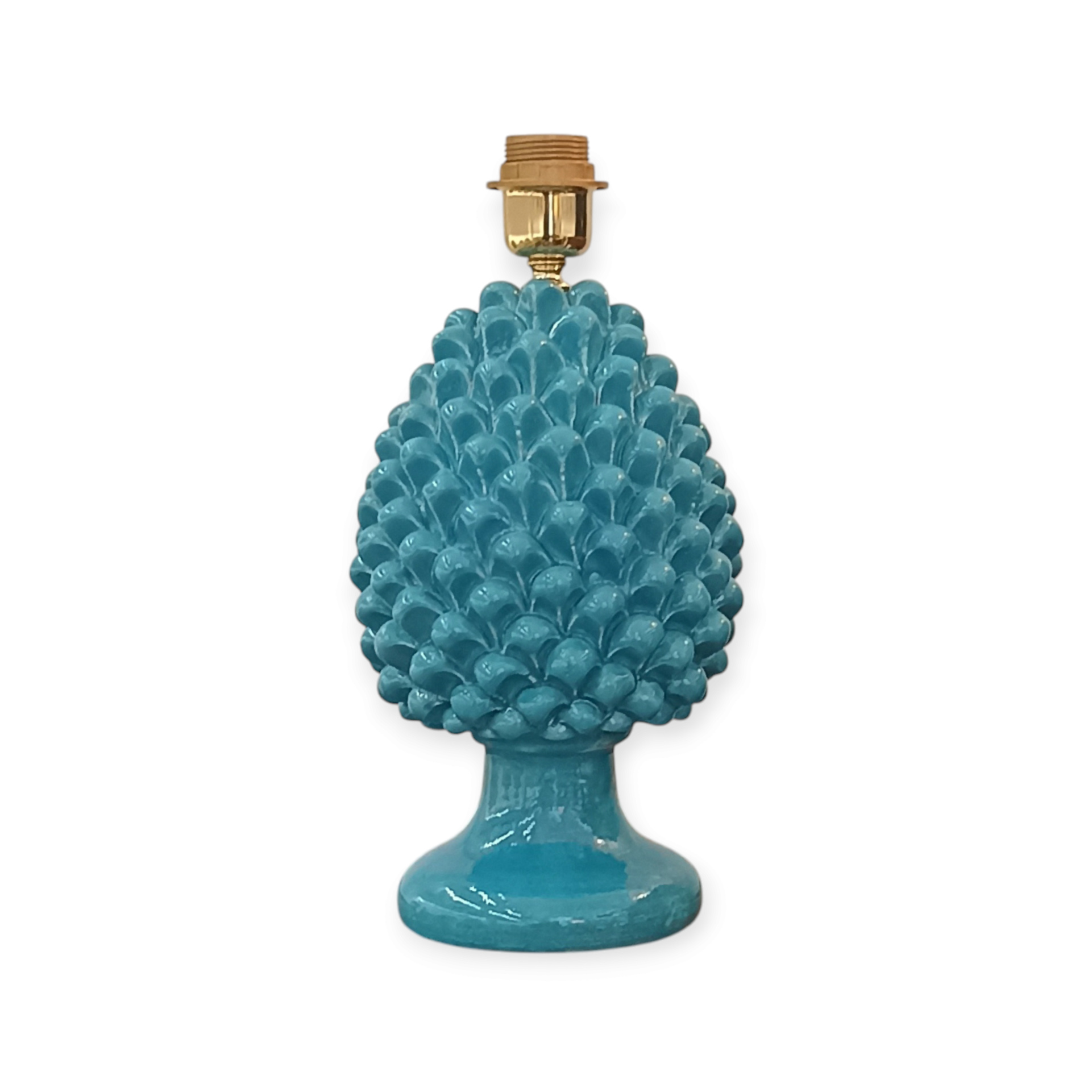 Lampada pigna turchese caltagirone