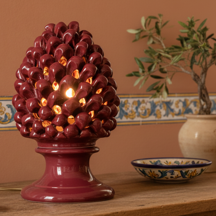 Lampada Siciliana Traforata in ceramica 