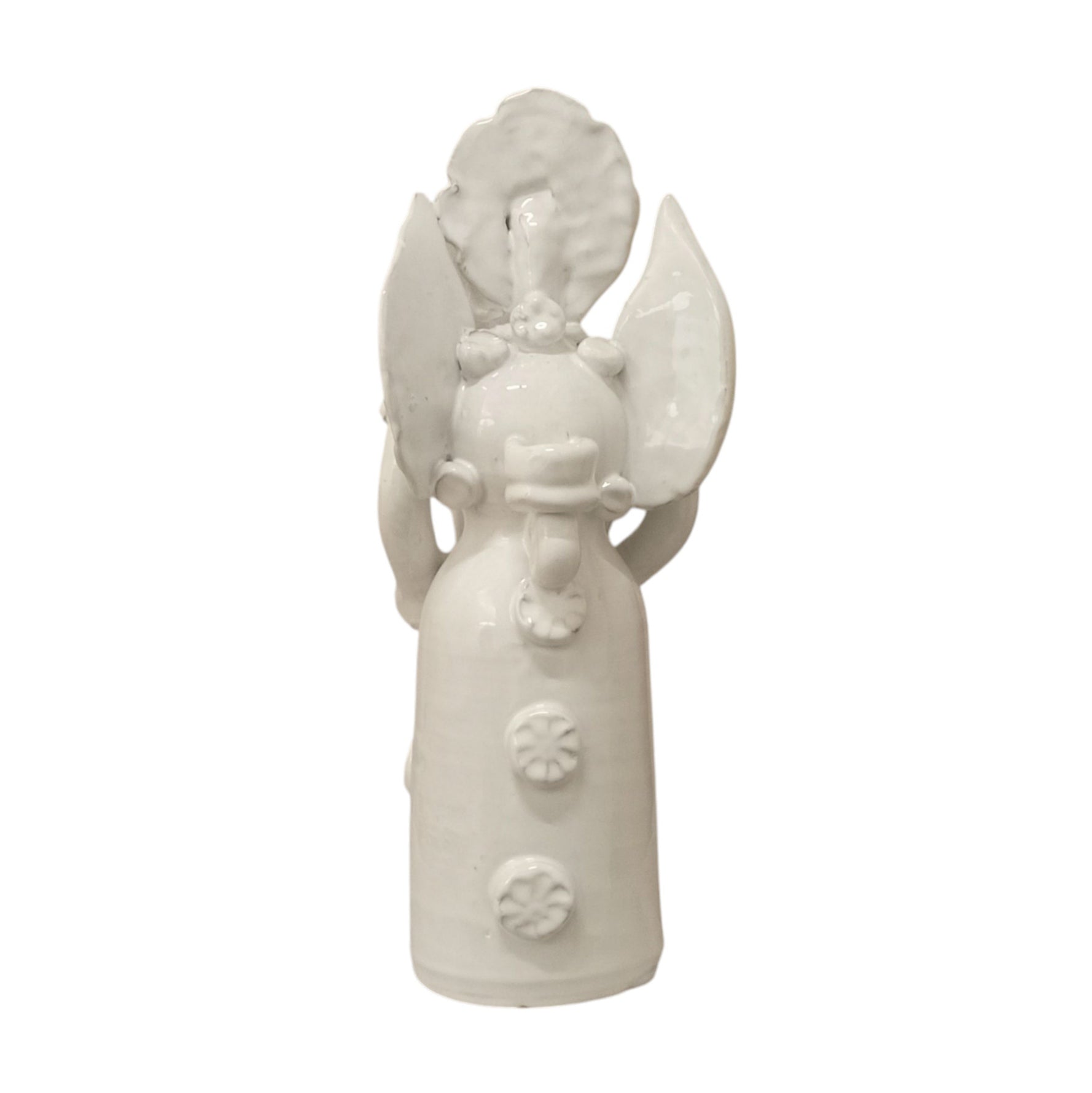 Lumiera bianca in ceramica siciliana