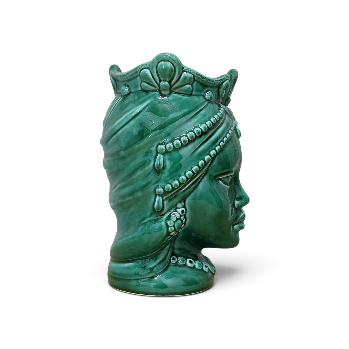 Modern Moorish heads in Sicilian ceramic