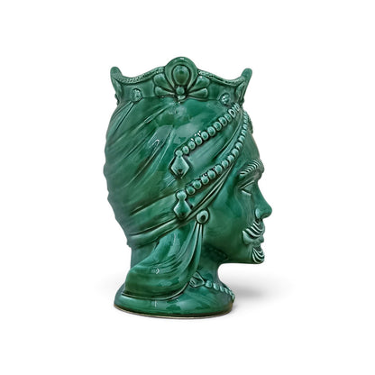Moorish heads in Caltagirone majolica