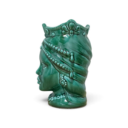 Moorish heads in majolica produced in Sicily