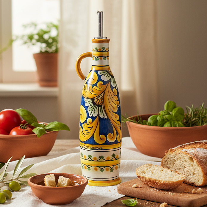 Oliera in maiolica Siciliana per la tavola