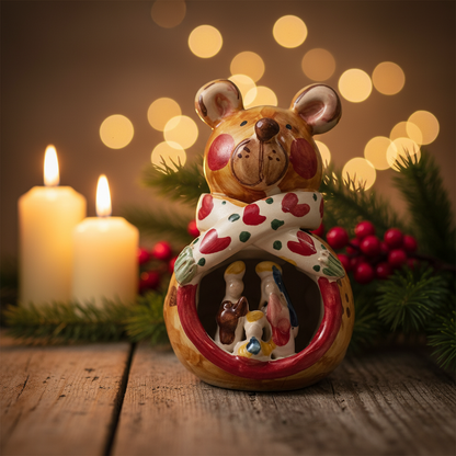 Orsetto ceramica bomboniera