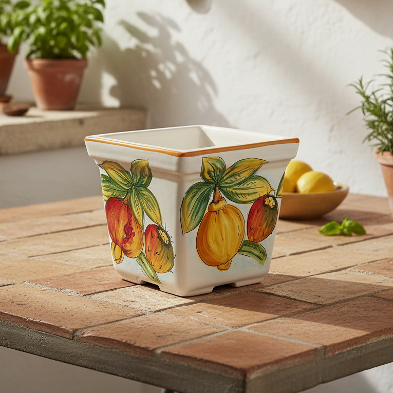 PORTA PIANTE MAIOLICA SICILIANA