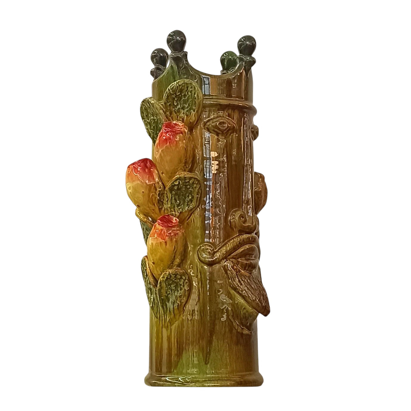 testa di paladino in maiolica di sicilia