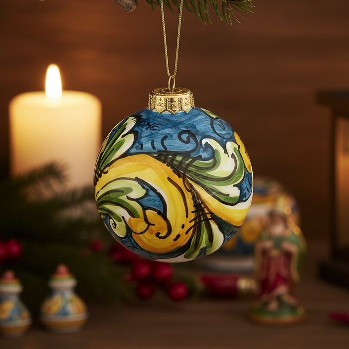 Palla di Natale maiolica Caltagirone 