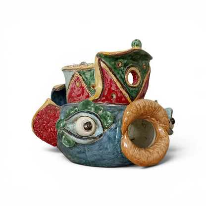 Pesce in ceramica artistica di Sicilia 