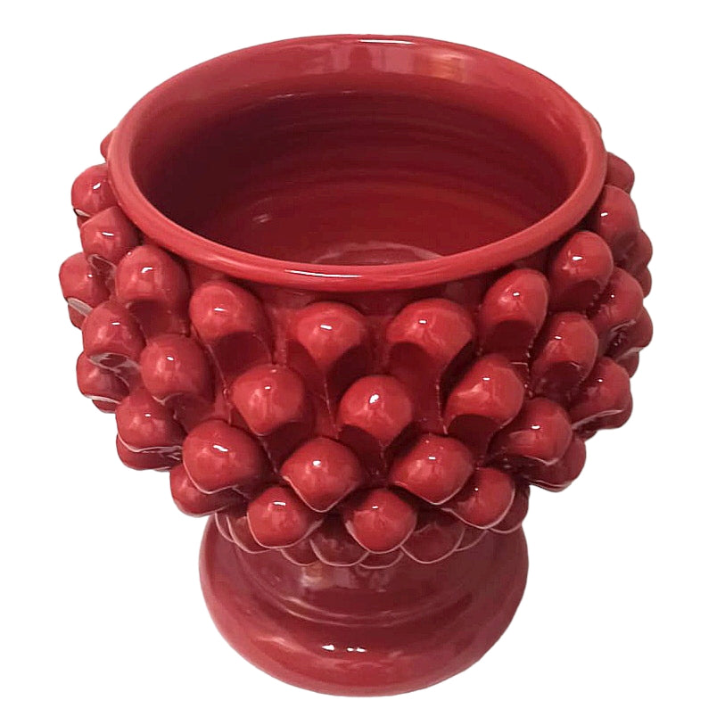 Vaso pigna rosso Messina shop online