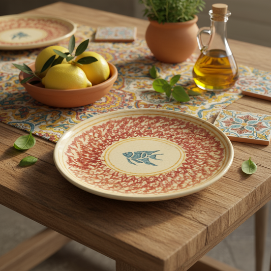 Piatti in maiolica Siciliana con decori tradizionali 