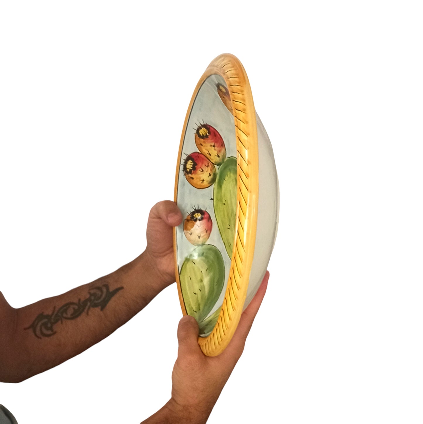 spaghettiera in ceramica siciliana