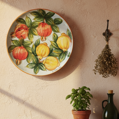 Piatto maiolica decorato da parete