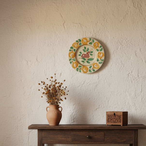 Piatto Artigianale 35cm in Ceramica Siciliana di Santo Stefano di Camastra