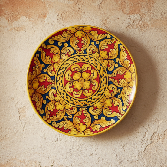 Piatto con decoro da appendere in cucina