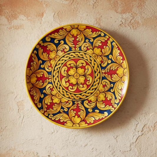 Piatto con decoro da appendere in cucina