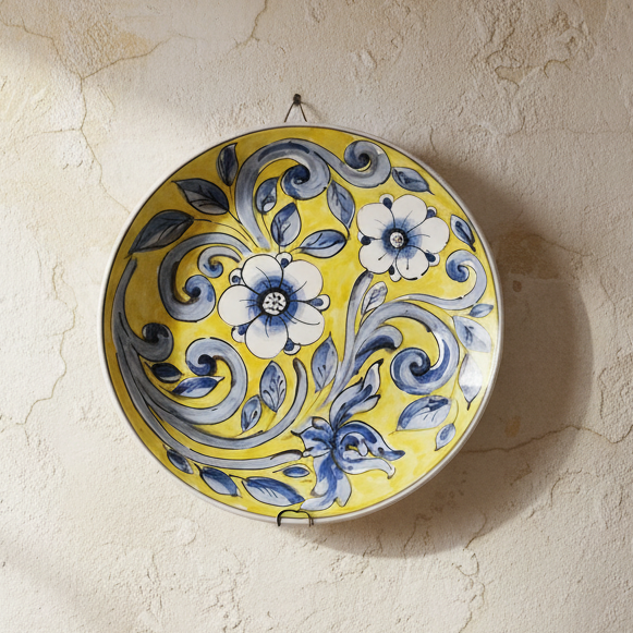 Piatto maiolica Caltagirone 