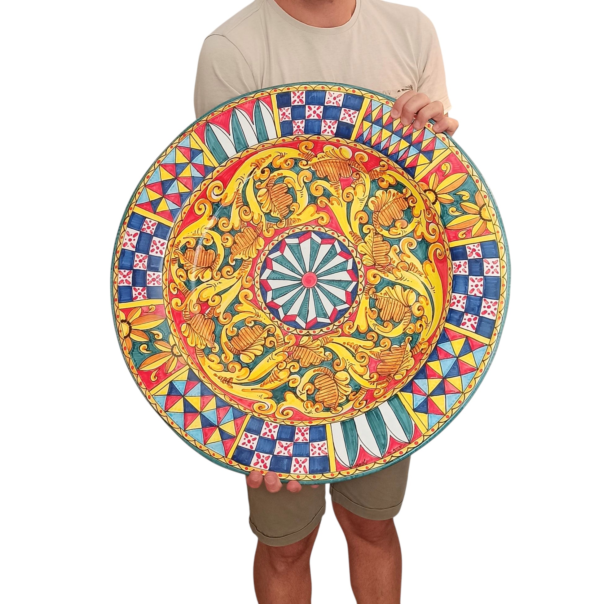 piatto in ceramica siciliana stile sicilia