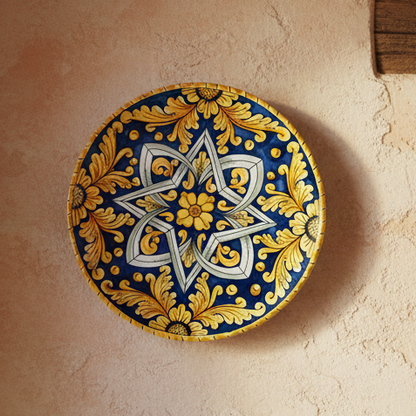 Piatto di ceramica da appendere al muro 