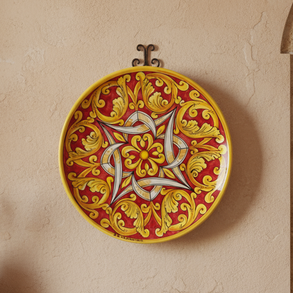 Piatto da parete in maiolica Siciliana 