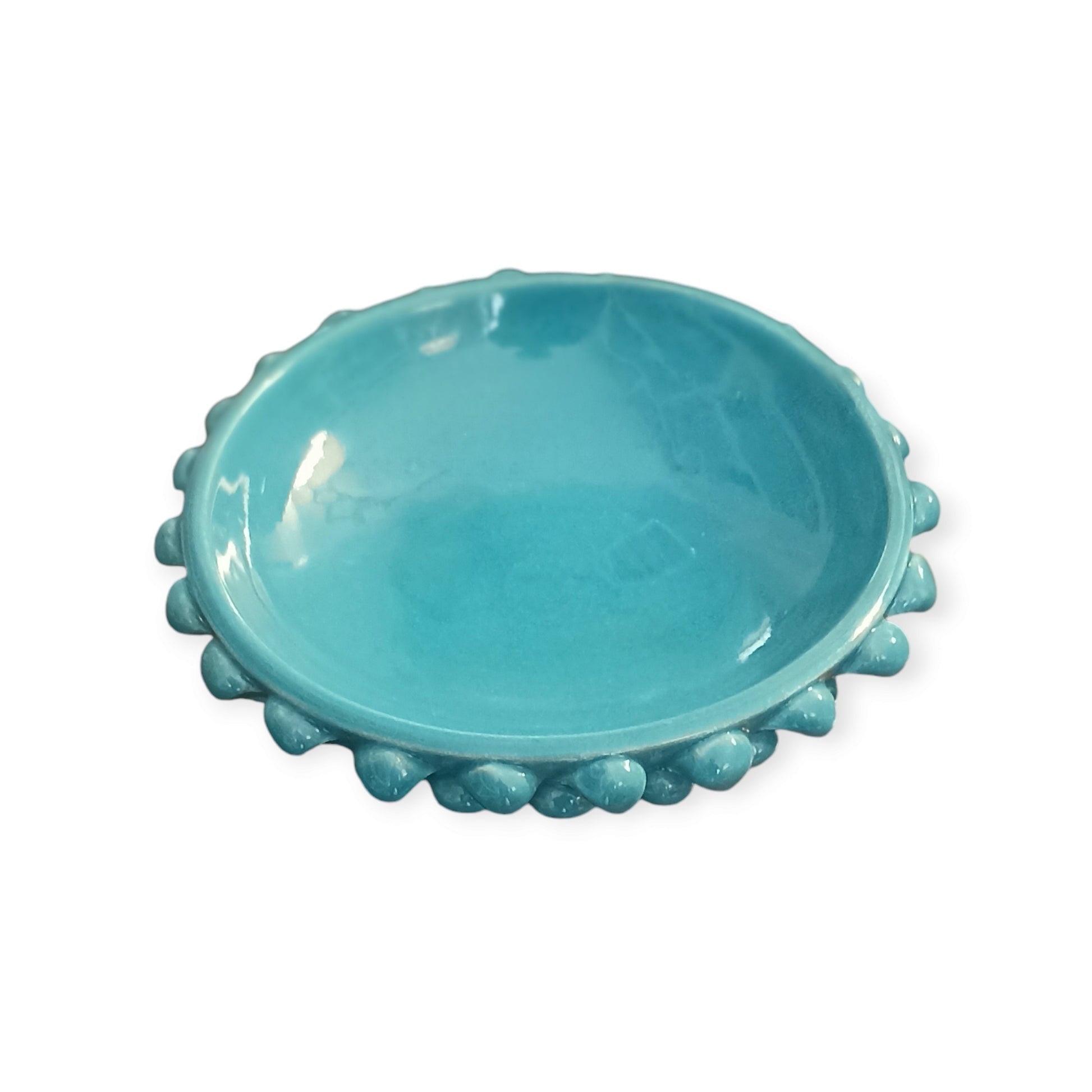 pigna ceramica di caltagirone turchese