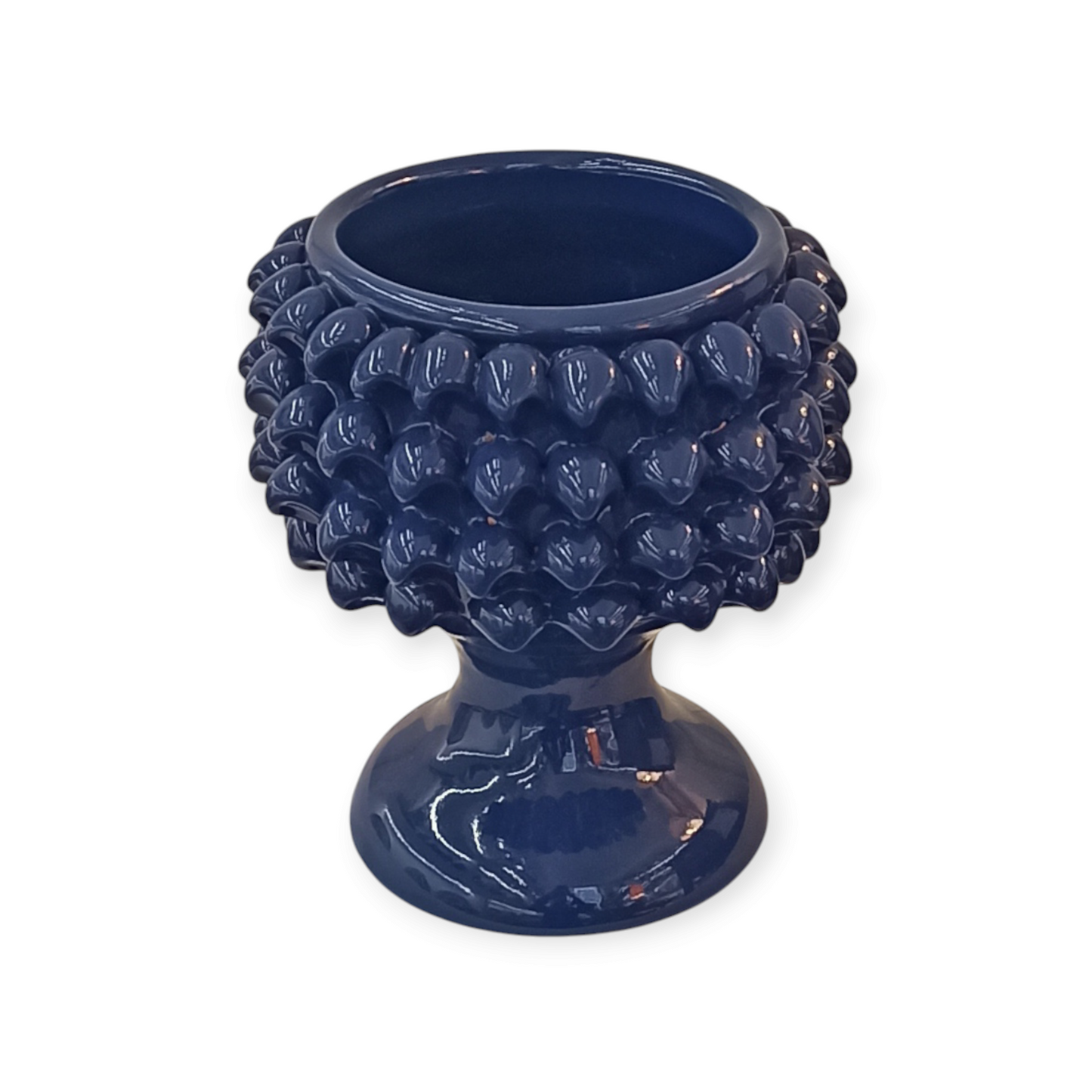 Pigna artigianale per piante in maiolica di Caltagirone 