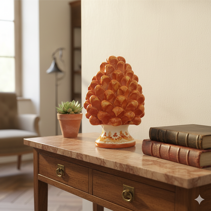 Pigna da tavolo decorata di Caltagirone 