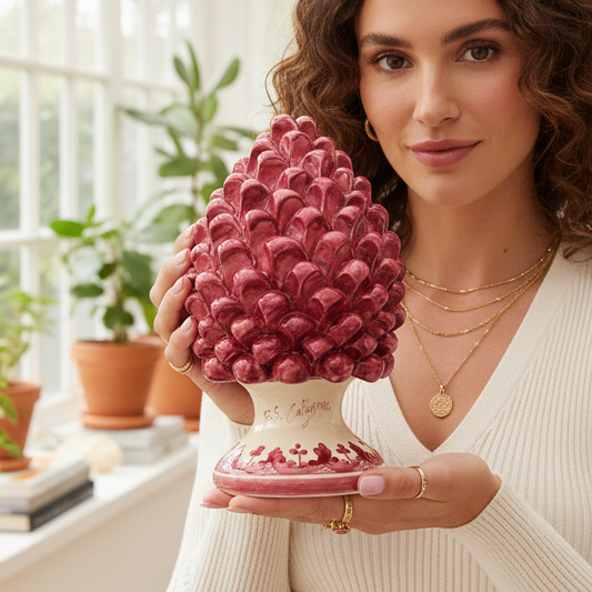 Pigna in maiolica Siciliana tradizionale di Caltagirone 