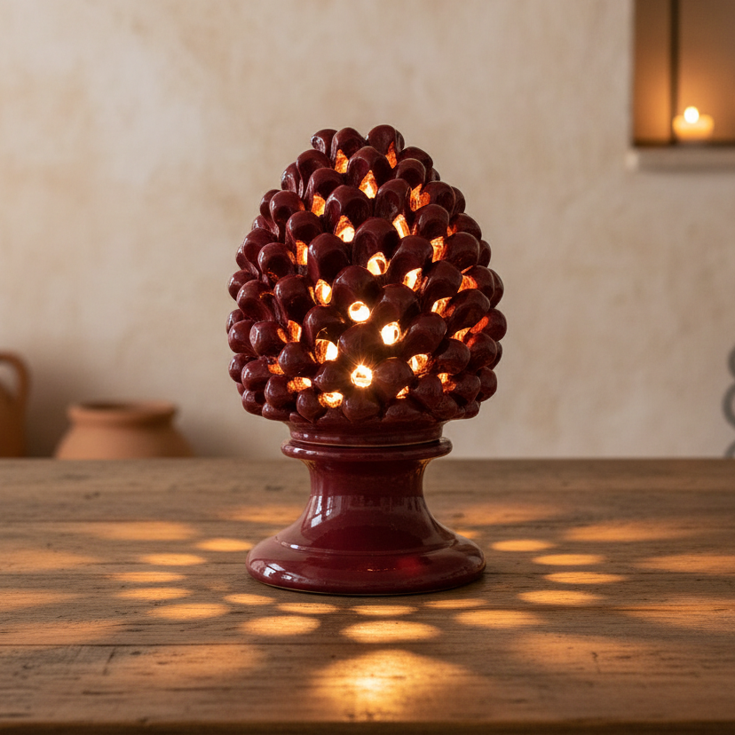 Lume pigna traforata bordeaux Caltagirone 