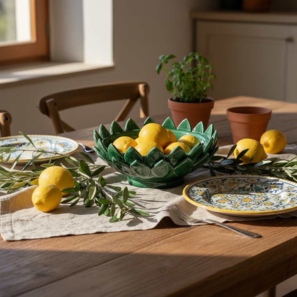 Porta bonsai in maiolica