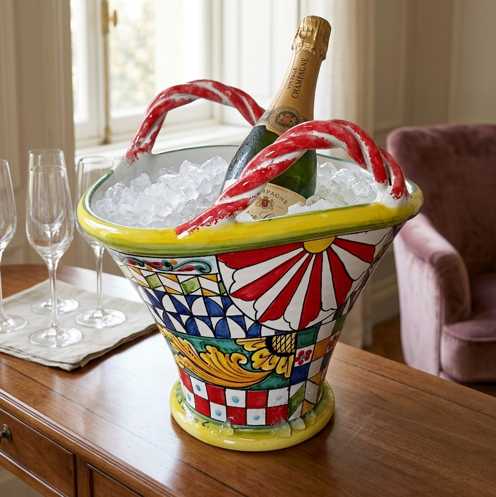 Porta champagne in ceramica