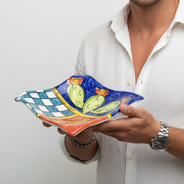 Porta caramelle da scrivania di Caltagirone 