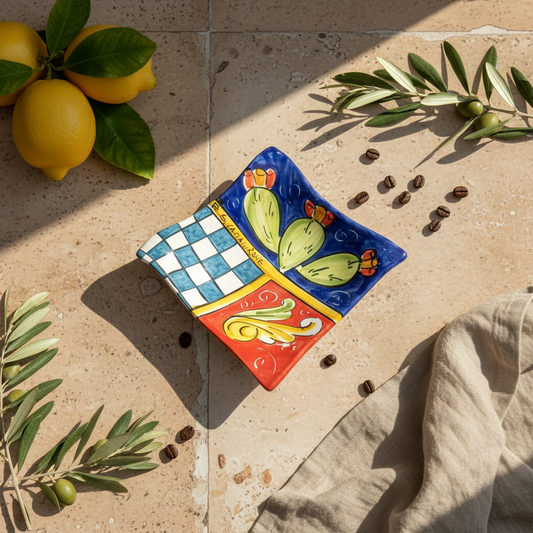 Portacioccolatini da scrivania di Caltagirone 