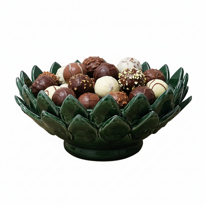 Portacioccolatini in maiolica di Sicilia 