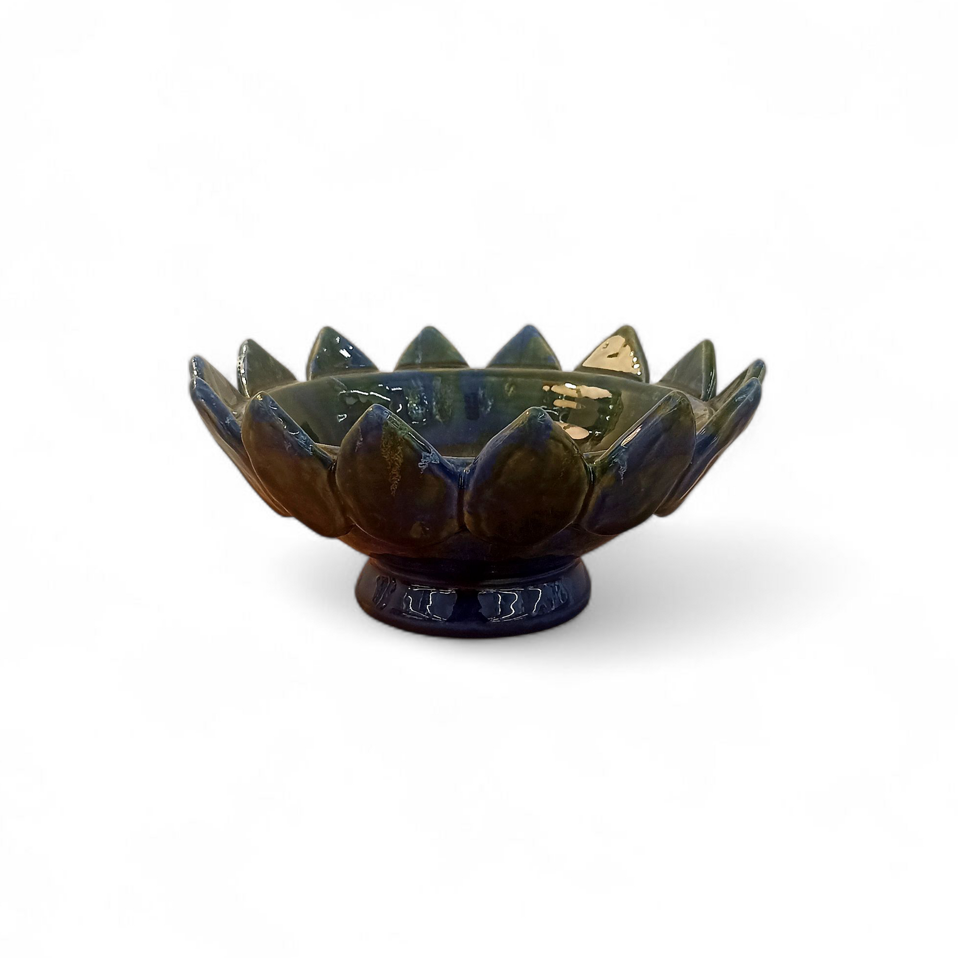 Porta caramelle in maiolica di Sicilia 