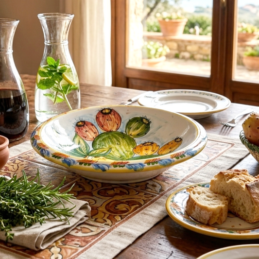 Centrotavola in maiolica Siciliana 