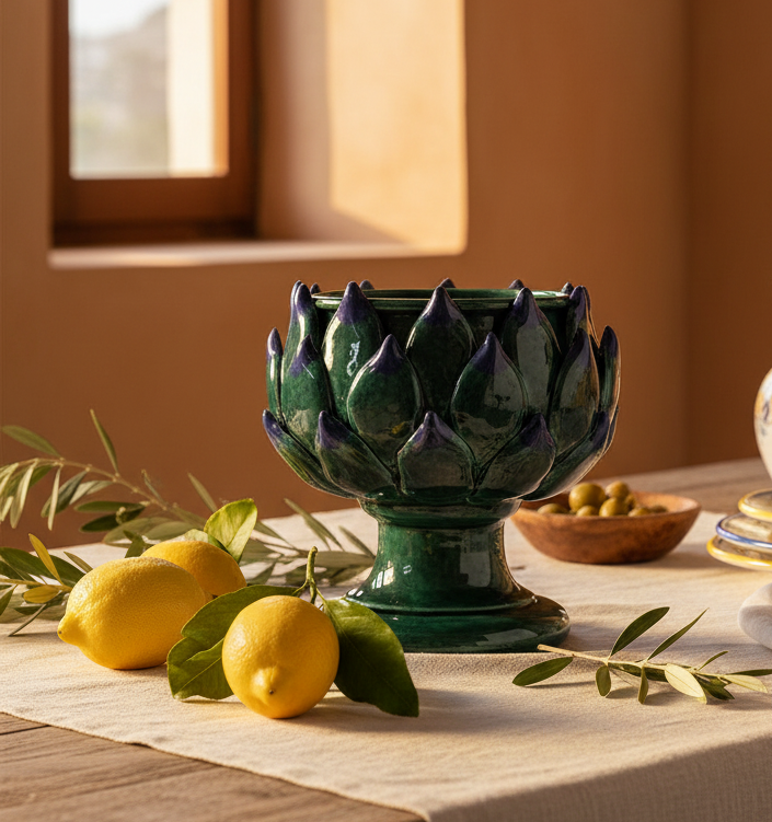 Portapiante in maiolica da tavolo 