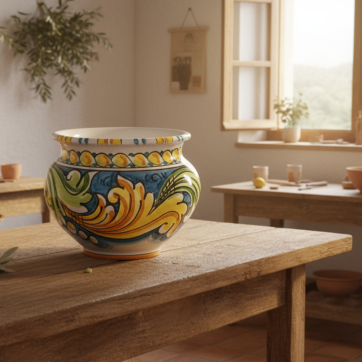 Portapiante maiolica Siciliana 