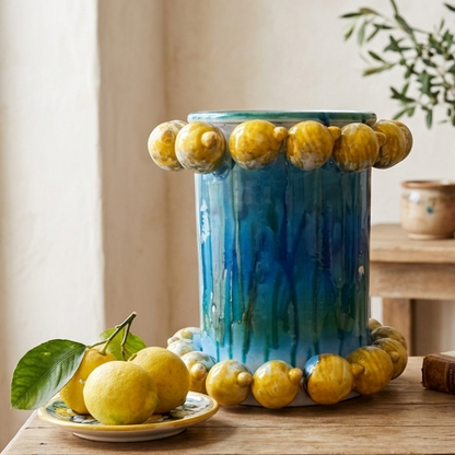 Sottovaso originale in maiolica di Caltagirone 