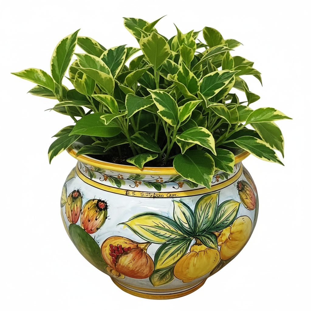 Portavaso colorato di Caltagirone 