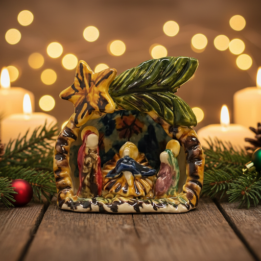 Presepe in ceramica Siciliana di Caltagirone 