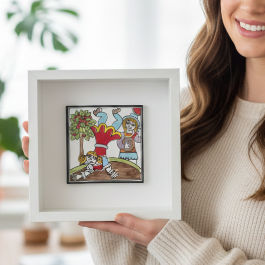 quadro da appendere al muro con ceramica