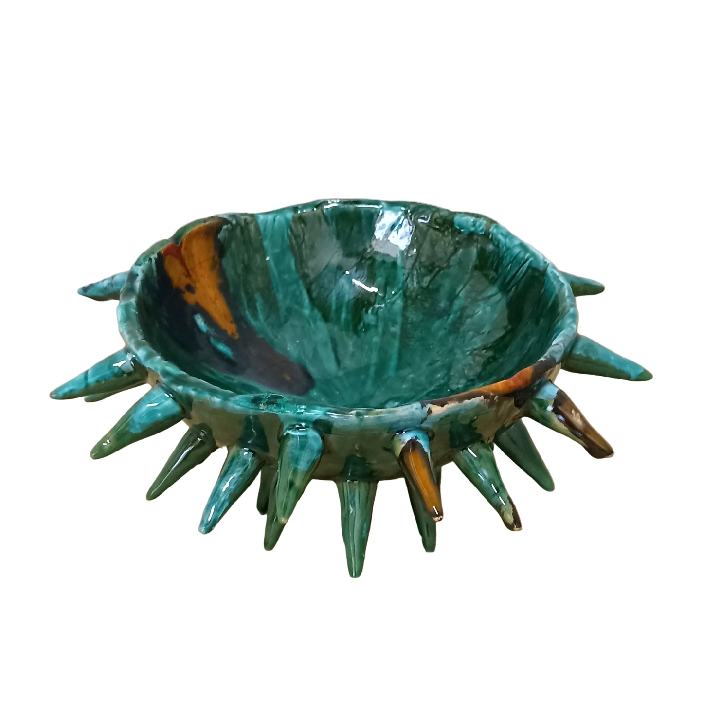 Riccio di mare in maiolica colorata