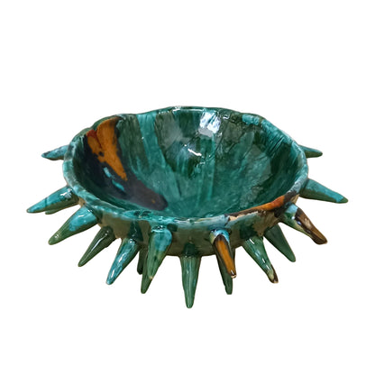 Riccio di mare in maiolica colorata