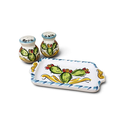 Sale e pepe in ceramica Siciliana 