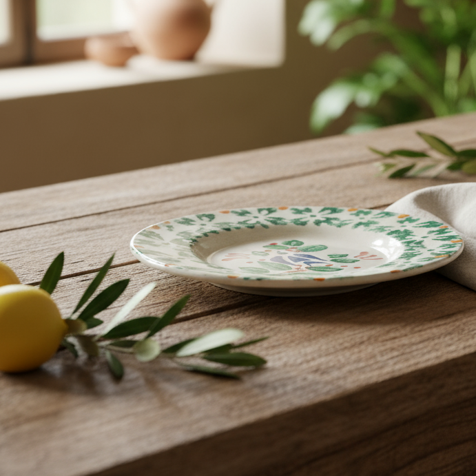 Piatti decorati per la tavola in maiolica di Sicilia 